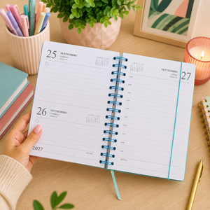 Agenda 2027 A5 Anillada Tapa Dura Planner Frase Motivacional
