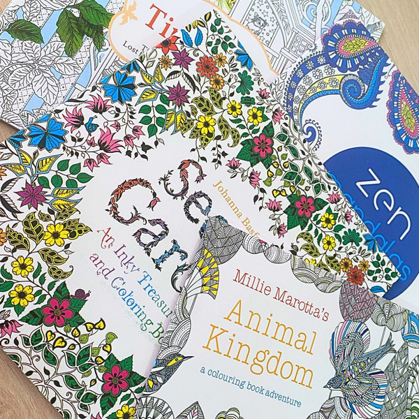 Mandalas 18 X18cm Para Colorear + Lápices Tiralínea 24 Color