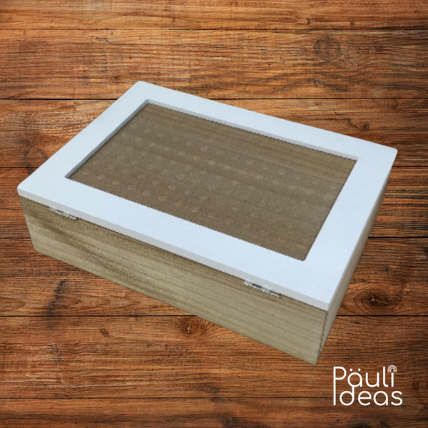 Caja Organizadora De Madera Para Té Con 6 Compartimientos