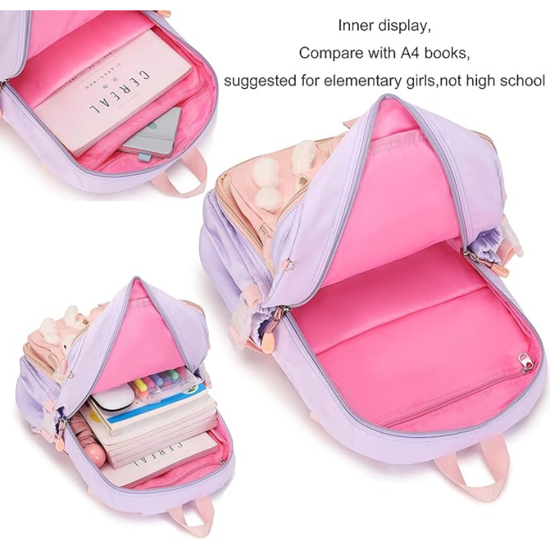 Mochila Kawaii Bolso Escolar Colores Pasteles Waterproof