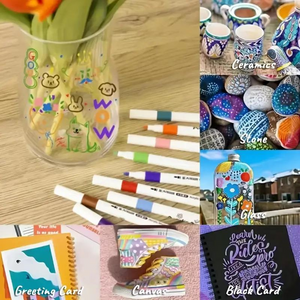 Plumones Acrílicos 24 Colores Toda Superficie Alta Calidad