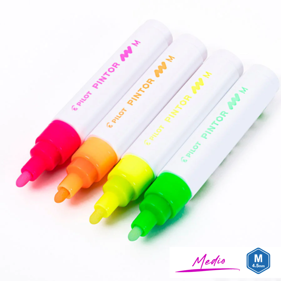 Plumones Acrílicos Marcadores Pintor Pilot Punta 4,5mm 4uni