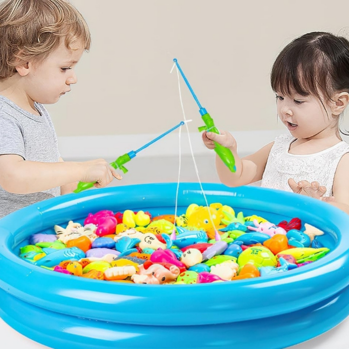 Juego De Pesca Magnético Con Piscina Niños