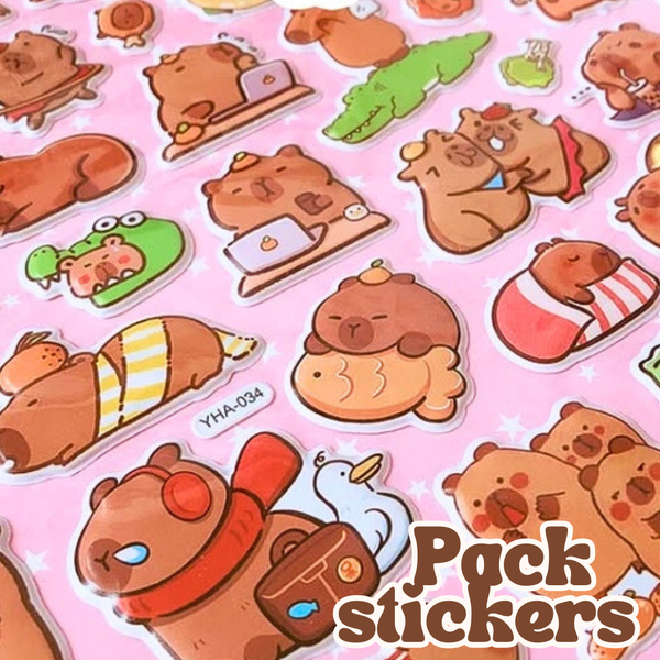 Papelería Capibara Kawaii Box De Regalo Capybara Tamaño L