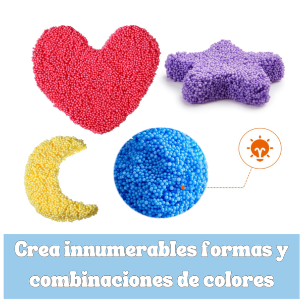 Masita Para Niños Espuma Modelable Kit Infantil 6 Colores