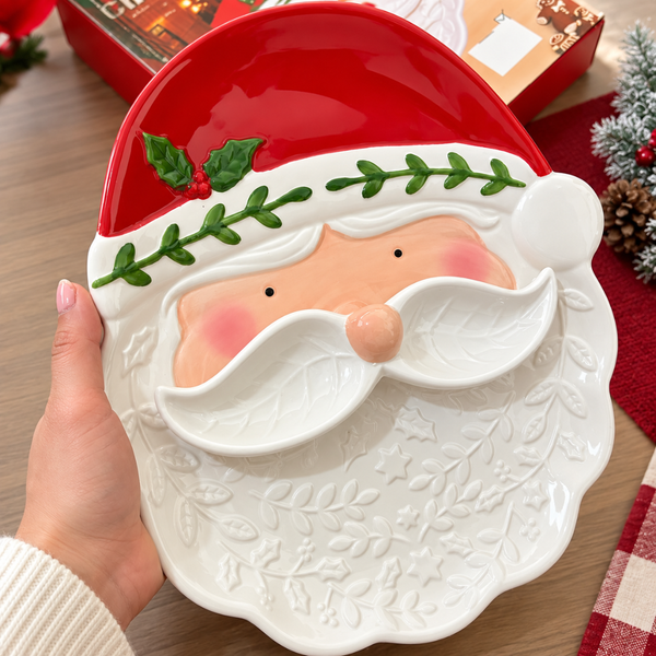 Bandeja Navideña Viejo Pascuero 28x29 Cm Para Aperitivos