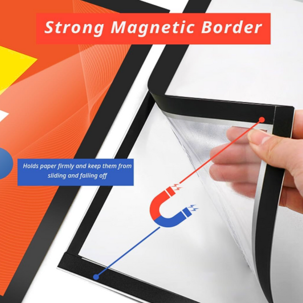 Marco Magnético Plástico A4 Funda Protección De Documentos