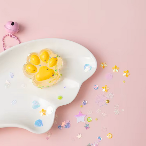 Mini Squishy Pegajosa Patita De Gato Antiestrés Pack De 5