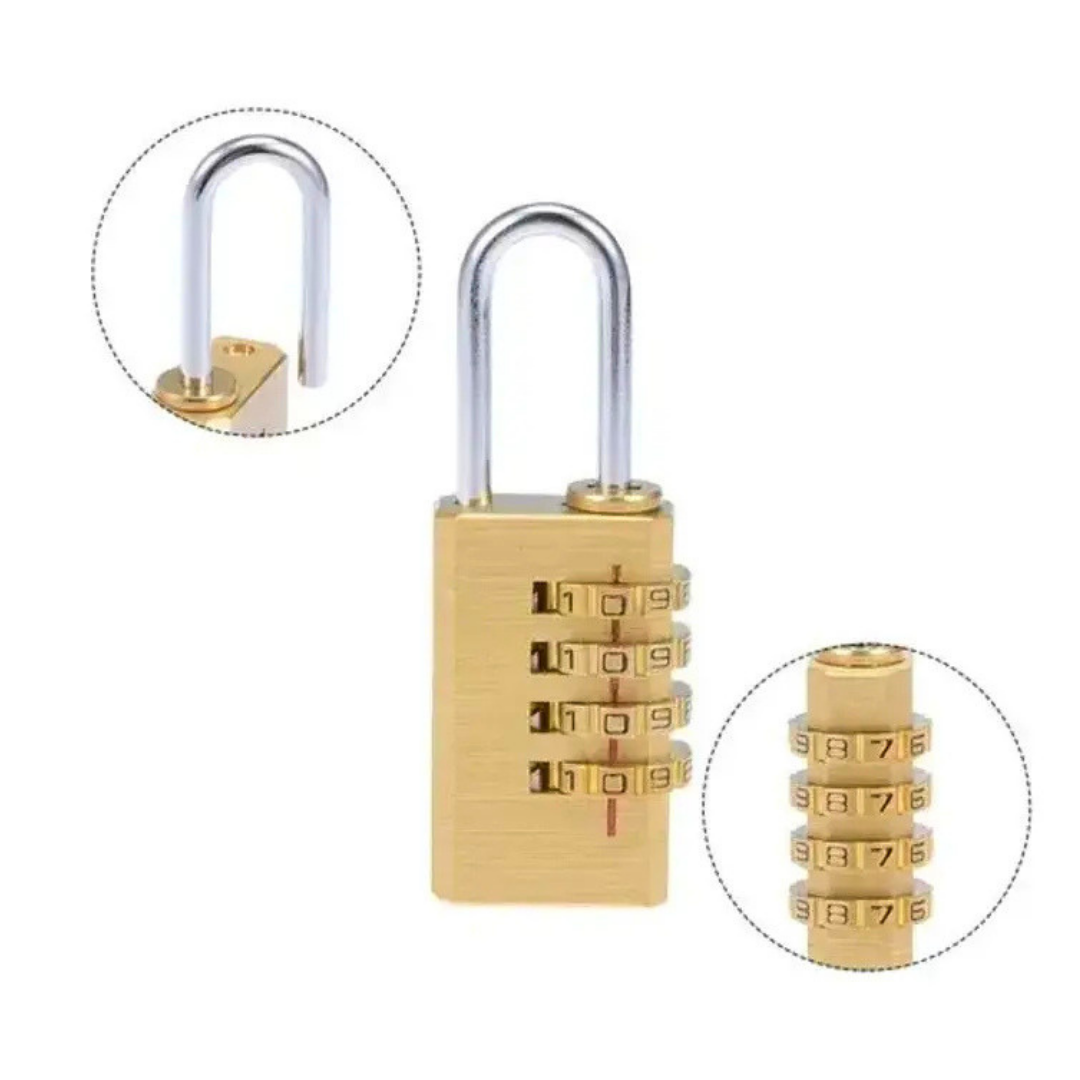 Candado Con Clave 4 Dígitos Para Maleta, Casillero Y Equipaje