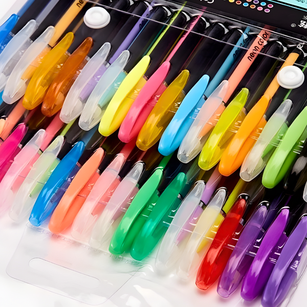 Pack 48 Lápices Tinta Gel Colores Neón 1.0mm