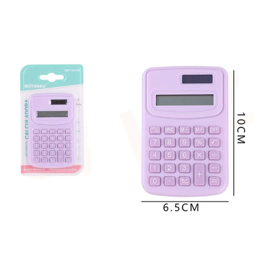 Mini Calculadora De Bolsillo Kawaii Colores Pasteles