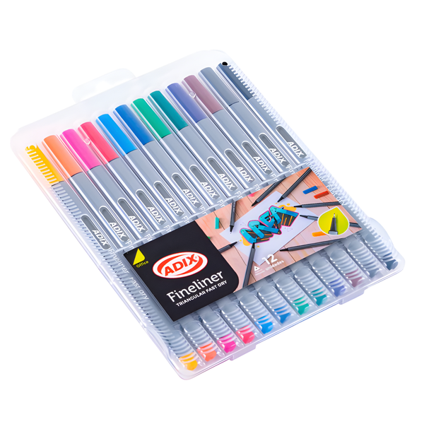 Lápices Tiralíneas Fineliner Colores 0.4 Mm Set De 12