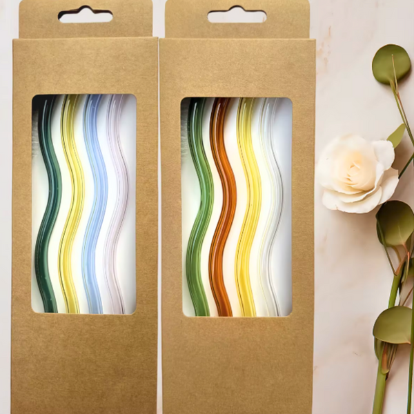 Set De 4 Bombillas Pajillas De Vidrio + 1 Cepillo