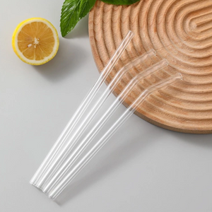 Set De 4 Bombillas Pajillas De Vidrio + 1 Cepillo