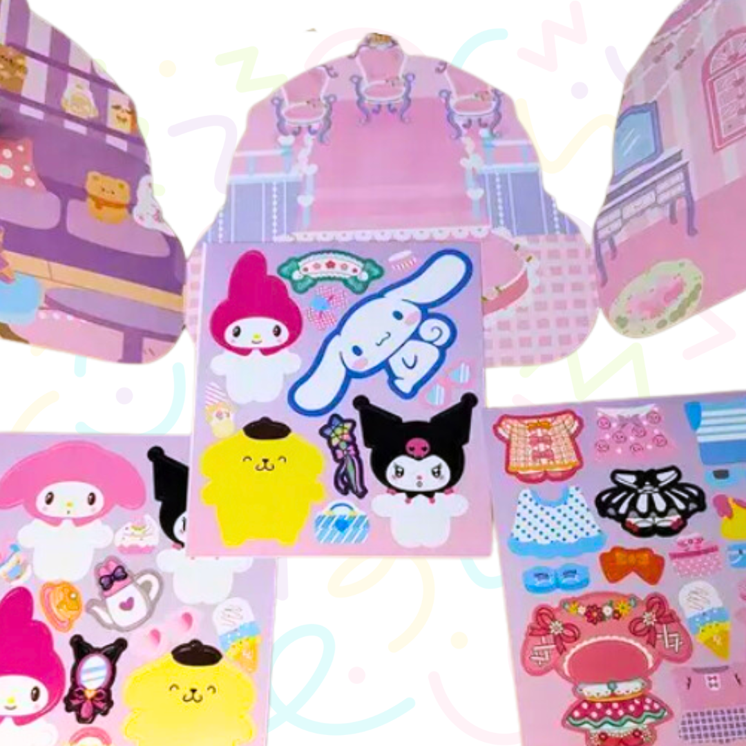 Set de Stickers y Accesorios De sanrio