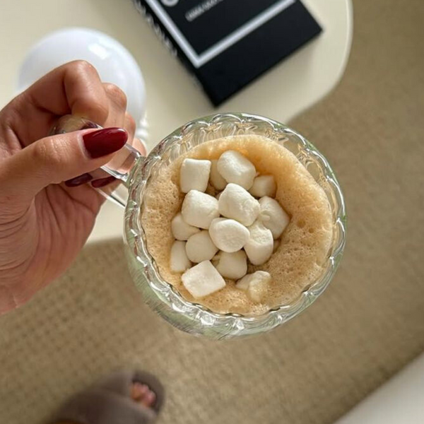 Set 2 Taza De Doble Cubierta De Vidrio Grandes 450ml Mug