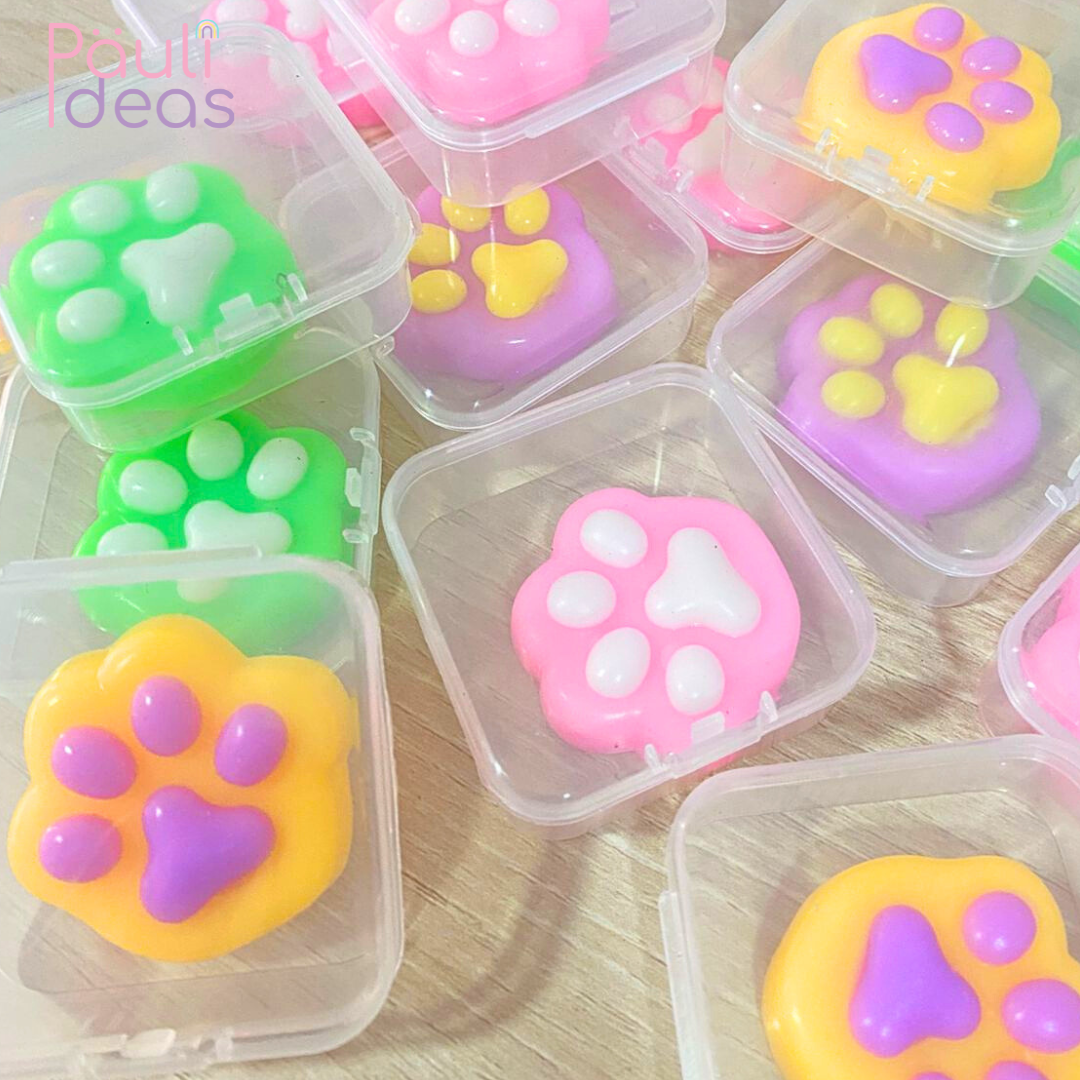 Mini Squishy Pegajosa Patita De Gato Antiestrés Pack 10