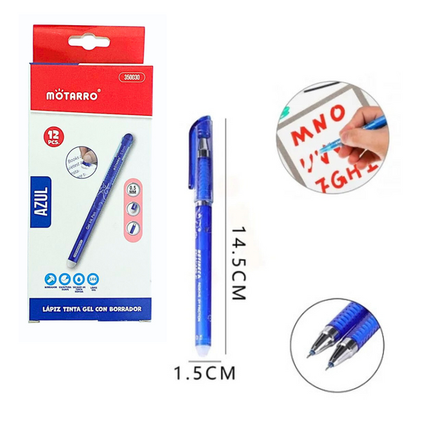Caja 12 Lápices Tinta Gel 100% Borrable Cuaderno Inteligente