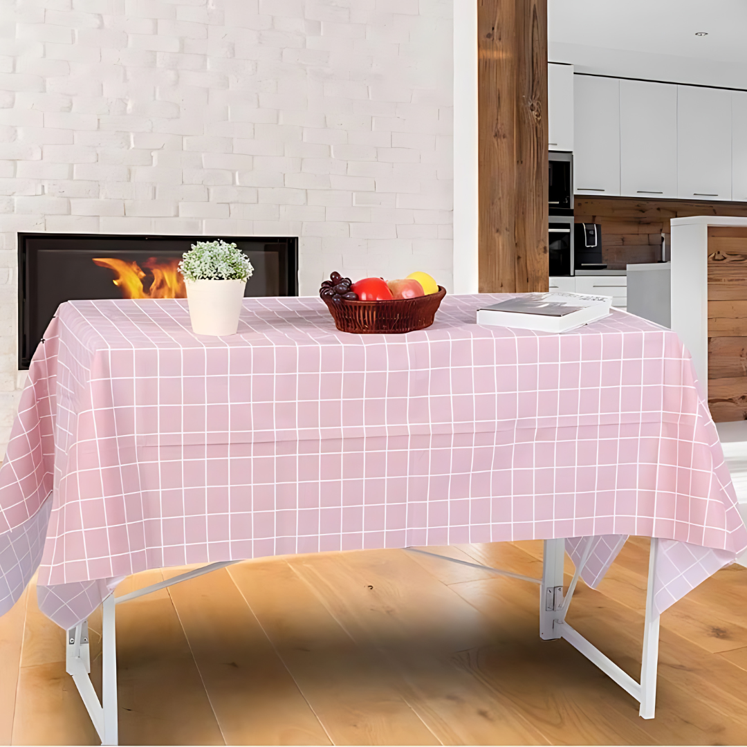 Mantel Rectangular De Plástico Con Diseño De Cuadros