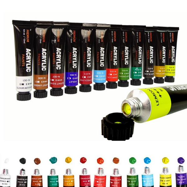 Pintura Acrílica Set De 12 Colores De Alta Calidad