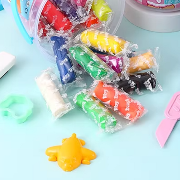 Kit Arcilla Infantil Kawaii Masa De 18 Colores Para Moldear