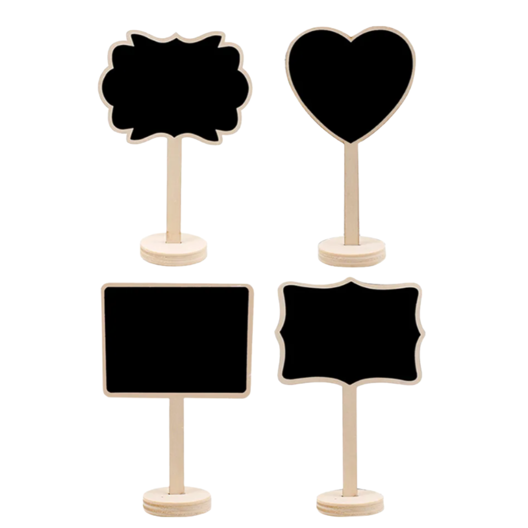 Set De 4 Mini Pizarras Para Decoración
