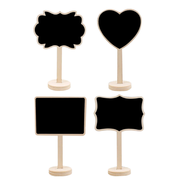 Set De 4 Mini Pizarras Para Decoración