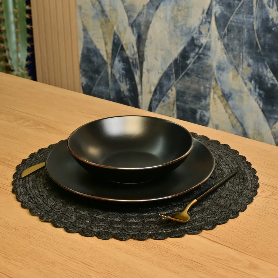 Individuales De Mesa Redondos Trenzados 38 Cm Set De 6