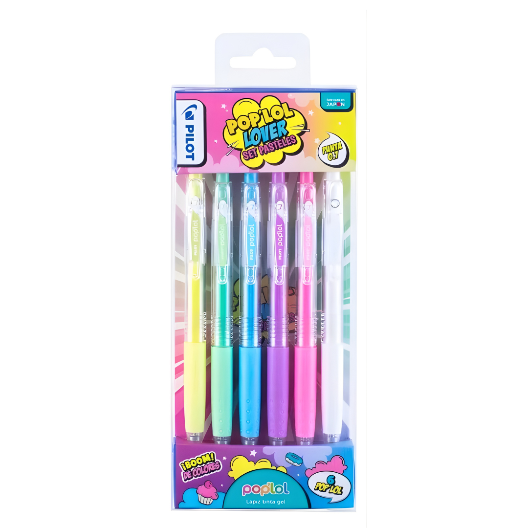 Lápices Tinta Gel 0.7mm Pilot Pop'lol Lover Set De 6