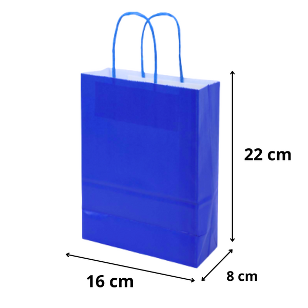 Bolsas De Papel Regalo Kraft Con Manilla Pack 12