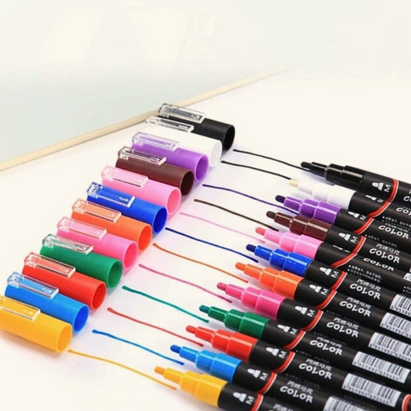 Plumones Acrílicos 12 Colores Para Toda Superficie