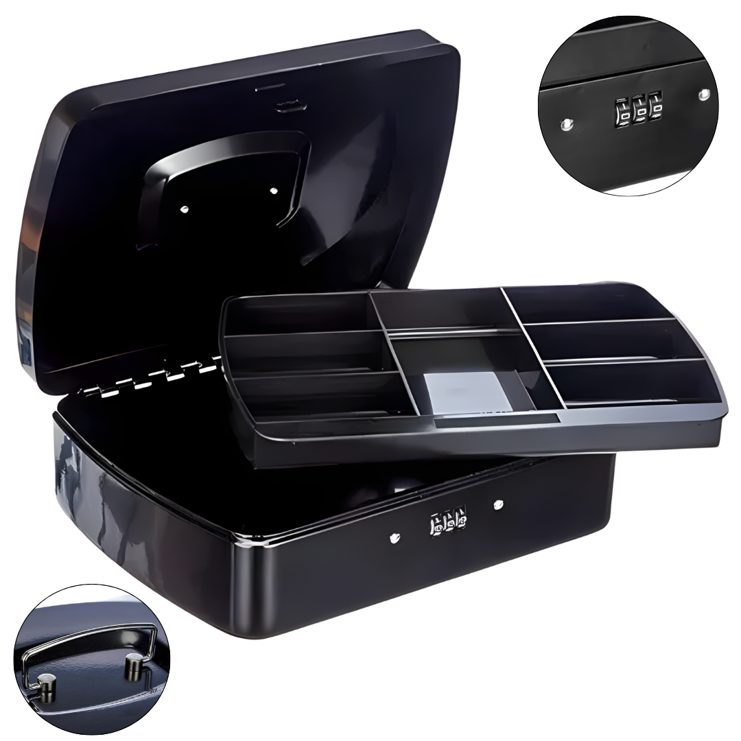 Caja Fuerte Dinero Metálica 25cm X 19cm Combinación Clave