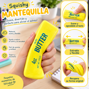 Juguete Squishy Antiestrés Mantequilla Butter Set 4 Unidades