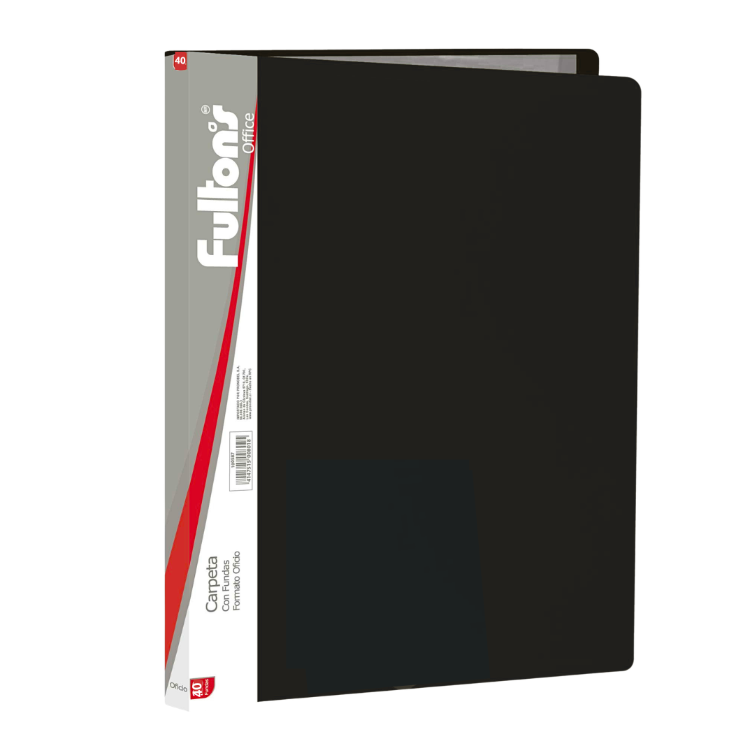 Carpeta Archivadora 40 Fundas Transparente Tamaño A4