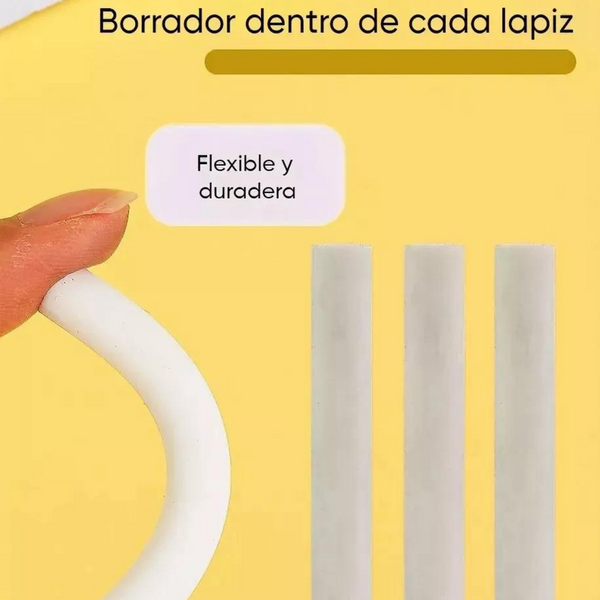 Set De 6 Lápices Infinito Para Niños Lapiz Eterno Kuromi