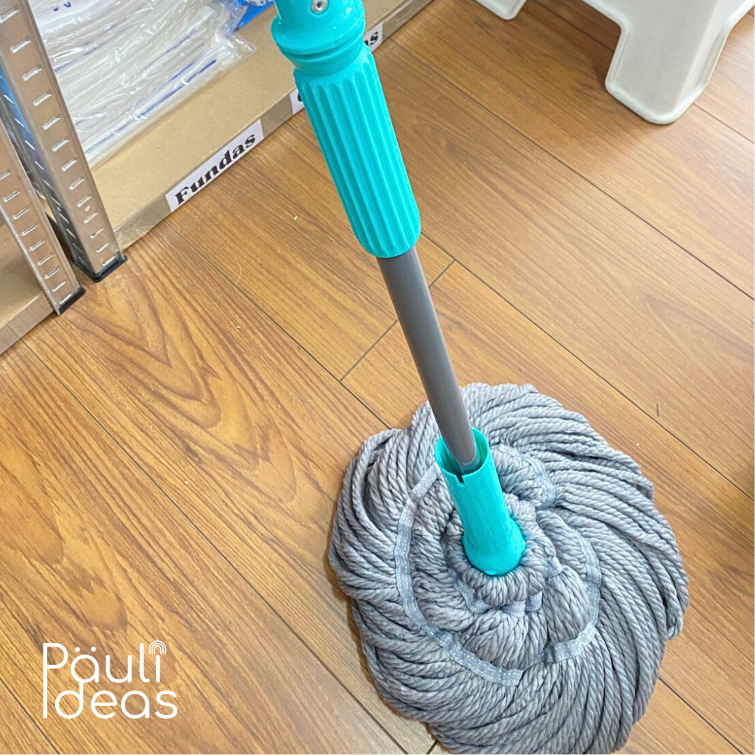 Trapeador Con Exprimidor Automático Para Limpieza