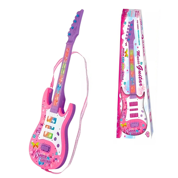 Guitarra Musical Juguete Niños Con Luces Y Sonido