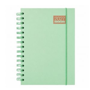 Agenda 2027 A5 Anillada Tapa Dura Planificador Diario Kawaii