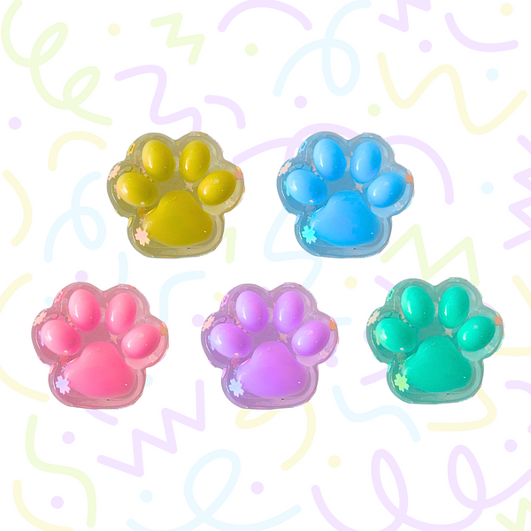 Mini Squishy Pegajosa Patita De Gato Antiestrés Pack De 5