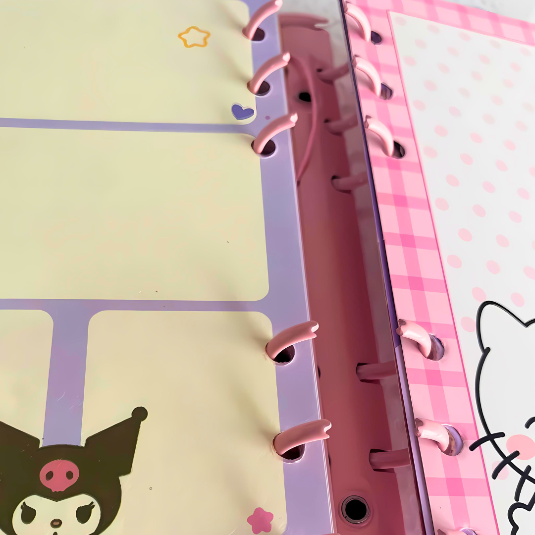 Libreta Agenda Kawaii Kuromi De 74 Hojas Con Lápiz De Gel