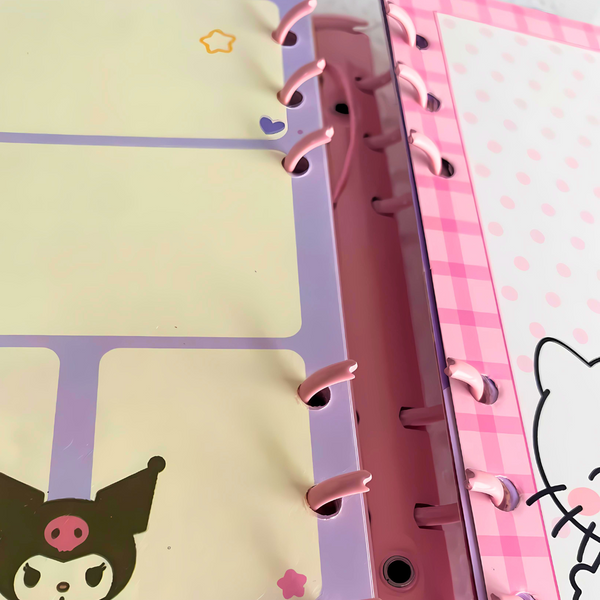 Libreta Agenda Kawaii Kuromi De 74 Hojas Con Lápiz De Gel