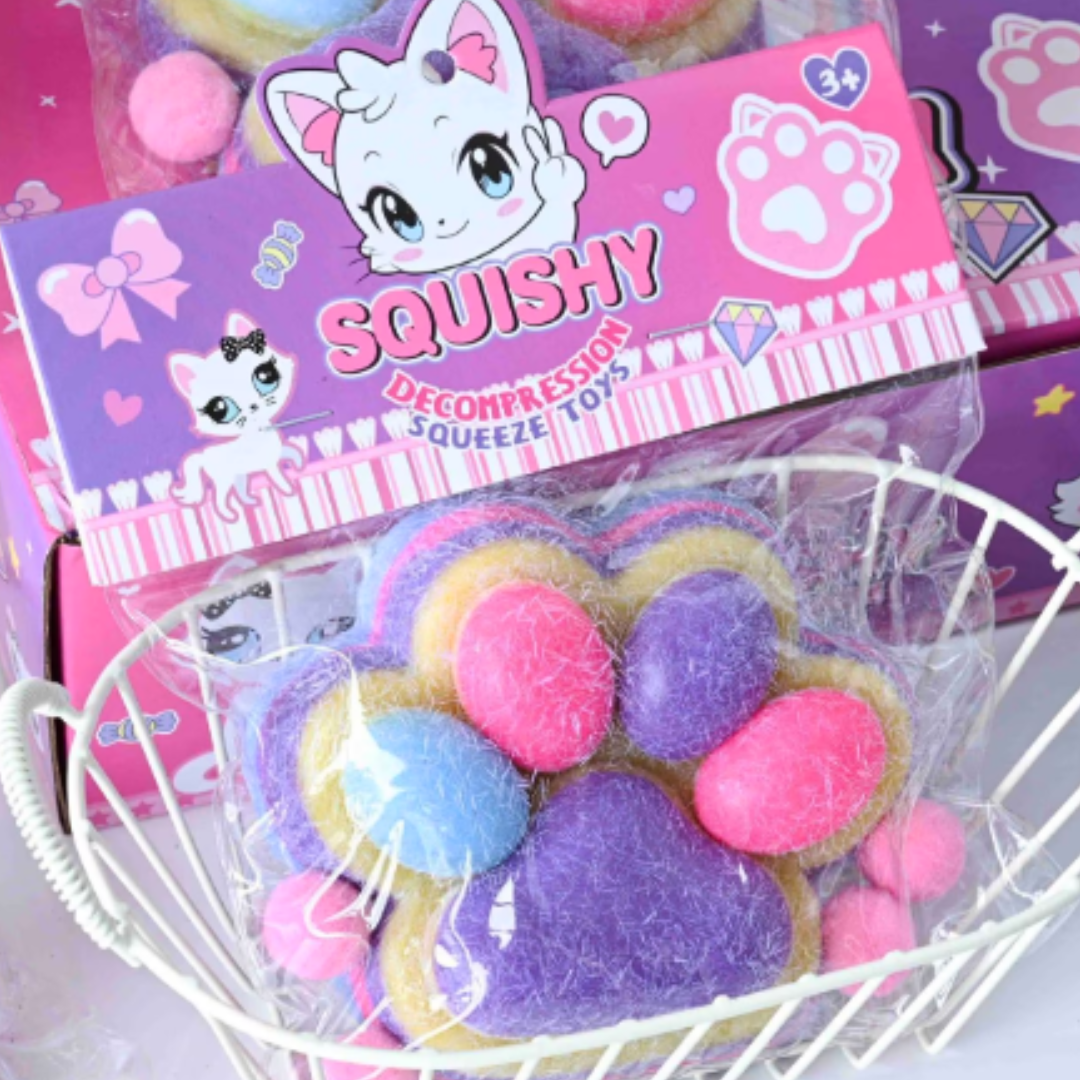 Squishy Grande Patita De Gato Pegajosa Juguete Antiestrés