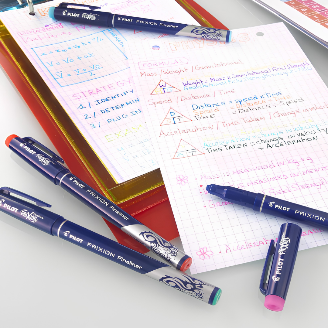 Marcadores Pilot Frixion Fineliner Borrables 1.3 Mm Set 6