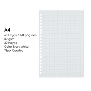 Repuesto De Hojas Para Libreta Anillada A4 Languo