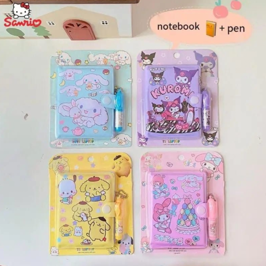 Mini Libreta de Bolsillo Con Lápiz Personajes Sanrio