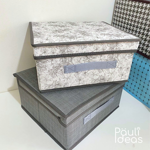 Caja Organizadora De Tela Con Tapa Para Ropa 30x28x15 Cm