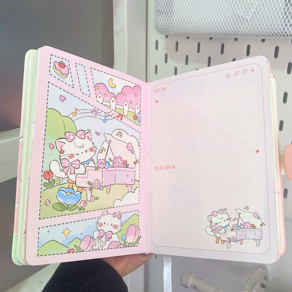 Cuaderno Diario De Vida Con Clave Kawaii
