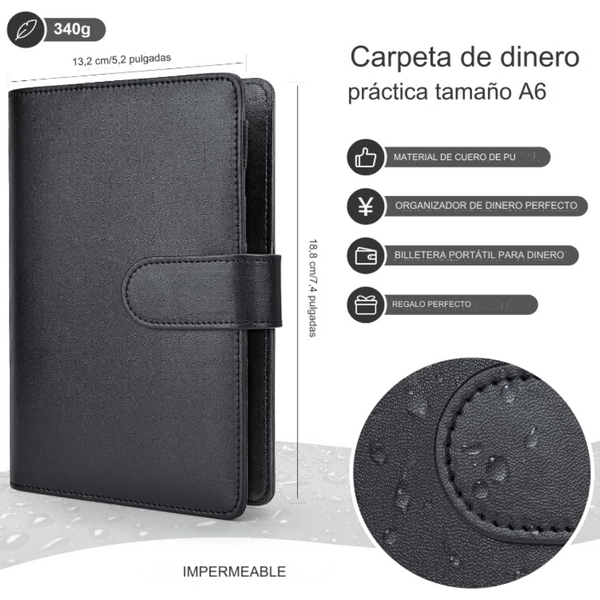 Budget Binder Carpeta Organizadora A6 De Dinero Para Ahorro