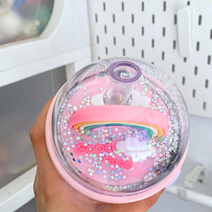 Vaso De Verano Con Bombilla Doble Acrílico Diseño Kawaii