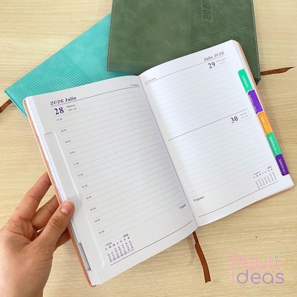 Agenda 2026 Ejecutiva A5 De Colores Con Diseños Kawaii